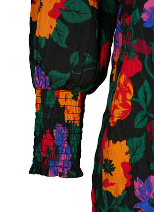 Blommig tunika med smock, Multi Flower AOP, Packshot image number 2