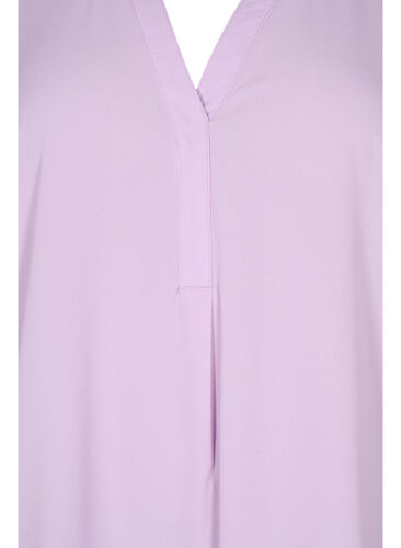 Kortärmad blus med v-ringning, Orchid Bloom, Packshot image number 2