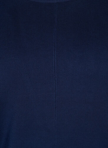 Stickad tunika i viskosblandning, Navy Blazer, Packshot image number 2