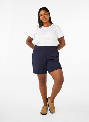 Shorts med fickor och lös passform, Night Sky, Model image number 3