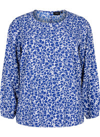Blus med puffärm