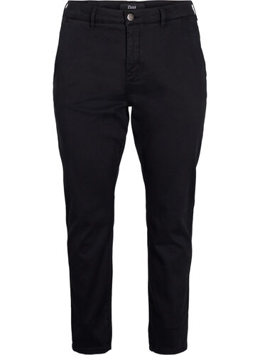 Chinos i bomull, Black, Packshot image number 0
