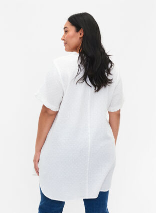 Kortärmad bomullstunika med volanger, Snow White, Model image number 1