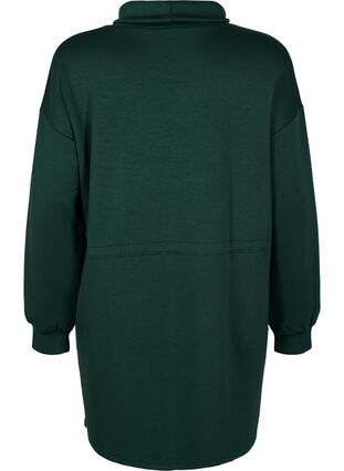 Sweatshirtklänning med hög krage och justerbar midja, Pine Grove, Packshot image number 1