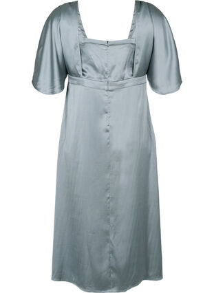 Maxiklänning med omlott och korta ärmar, Silver Blue, Packshot image number 1