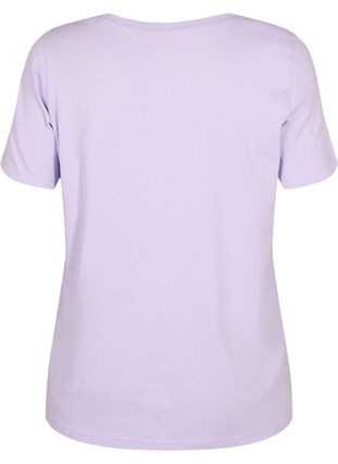 T-shirt i bomull med tryck, Lavender W. Love, Packshot image number 1
