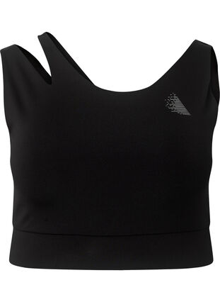 Sport-bh med utskuret parti, Black, Packshot image number 0