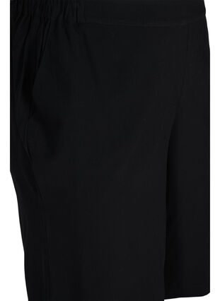 Bermudashorts i viskos med fickor, Black, Packshot image number 2
