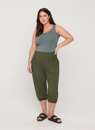 Lösa knickers med smock, Ivy Green, Model image number 0