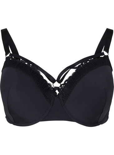 Bh med spets, Black, Packshot image number 0