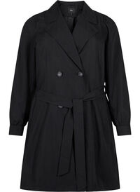 Trenchcoat med bälte och fickor