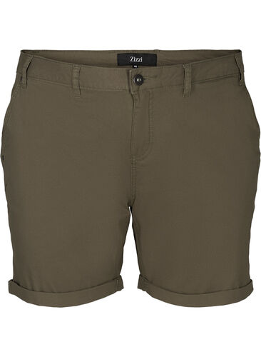 Shorts i bomull med fickor, Tarmac, Packshot image number 0