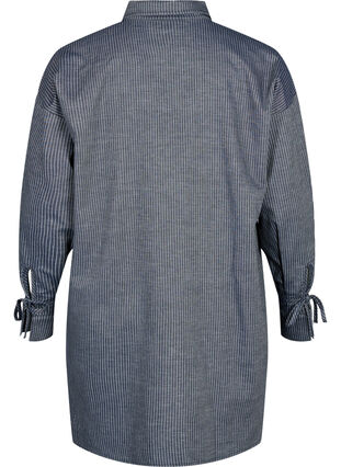Skjorta med knytning på ärmen, Navy Stripe, Packshot image number 1