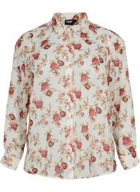 FLASH - Långärmad skjorta med blommönster