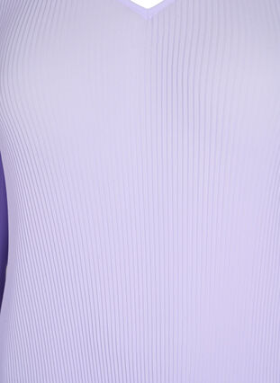 Plisserad blus med 3/4-ärmar, Lavender, Packshot image number 2