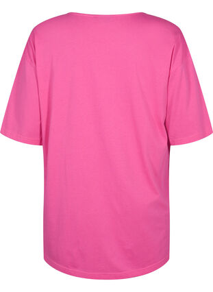 Oversized t-shirt i bomull med tryck, Shocking Pink ÉTOILÉ, Packshot image number 1