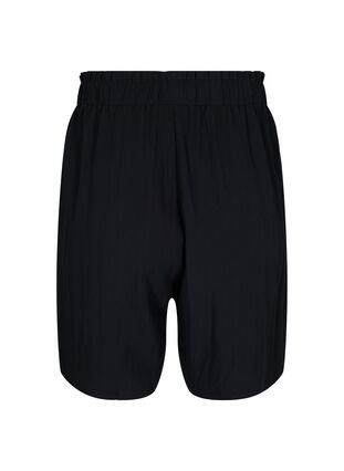 Löst sittande shorts i viskos, Black, Packshot image number 1