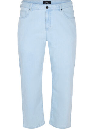 Raka jeans med ankellängd, Light blue denim, Packshot image number 0