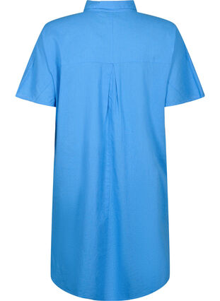 Lång skjorta med korta ärmar, Ultramarine, Packshot image number 1