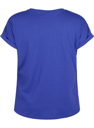 Kortärmad t-shirt i bomullsmix, Royal Blue, Packshot image number 1