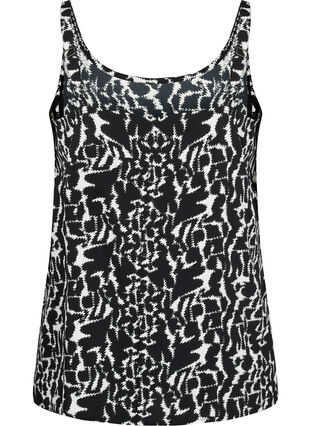 FLASH - Topp med tryck, Black White AOP, Packshot image number 1