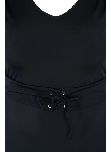 Baddräkt med snörning i midjan , Black, Packshot image number 2