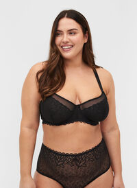 Bh med bygel och spets, Black, Model
