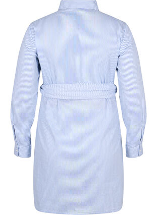 Skjortklänning för gravida i bomull , Blue Stripe, Packshot image number 1