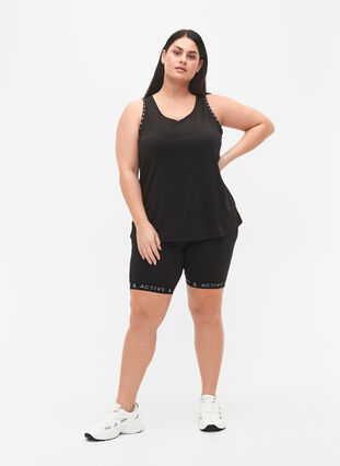 Enfärgad träningstopp, Black, Model image number 2