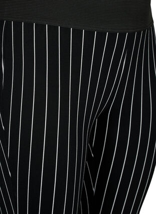 Leggings med ränder, Black/White Stripes, Packshot image number 2