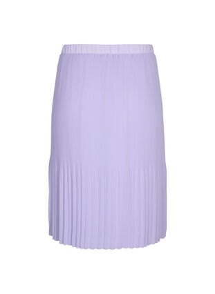 Plisserad kjol i midilängd, Lavender SOLID, Packshot image number 1