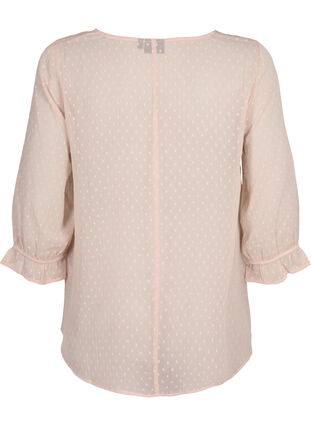 Blus med 3/4-ärmar och struktur från FLASH, Adobe Rose, Packshot image number 1