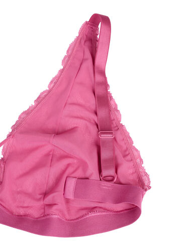 Support the breasts – Spets-bh med snörningsdetaljer, Rose, Packshot image number 3