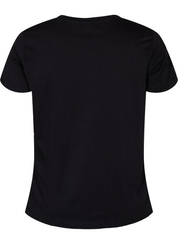  T-shirt till träning med print, Black A.C.T.V, Packshot image number 1
