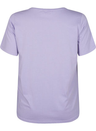 T-shirt från FLASH med tryck, Lavender, Packshot image number 1