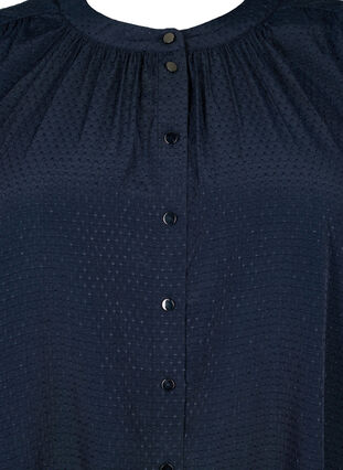 Kortärmad skjorta med prickigt mönster, Total Eclipse, Packshot image number 2