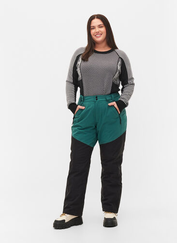 Skidbyxor med fickor, Mallard Green Comb, Model image number 0