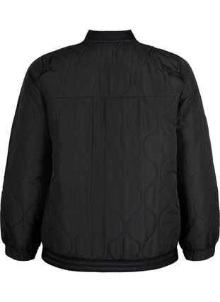 Bomberjacka med fickor och glitter, Black, Packshot image number 1