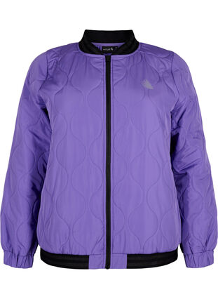 Bomberjacka med fickor och glitter, Passion Flower, Packshot image number 0