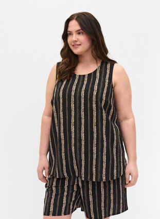 Ärmlös topp med mönster, Graphic Stripe, Model image number 0