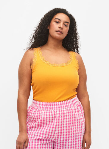 Topp med spetskant, Zinnia, Model image number 0
