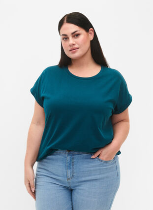2-pack kortärmade t-shirtar, Deep Teal / Black, Model image number 0