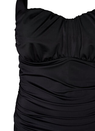 Baddräkt med draperade detaljer, Black, Packshot image number 2