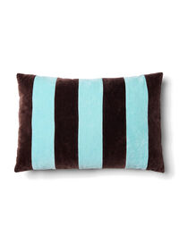 Randigt kuddfodral i velour