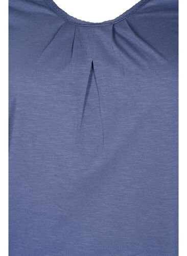 Bomullsblus med 3/4-ärmar, Vintage Indigo, Packshot image number 2