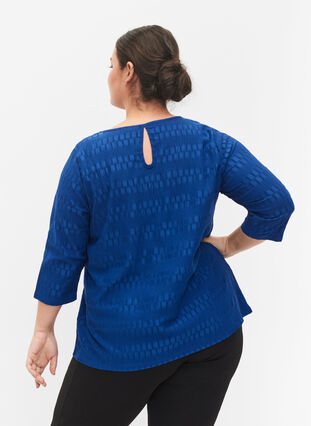 Mönstrad blus med 3/4-ärmar, Surf the web, Model image number 1