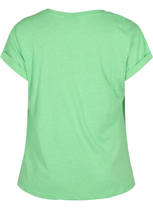 Neonfärgad t-shirt i bomull, Neon Green, Packshot image number 1