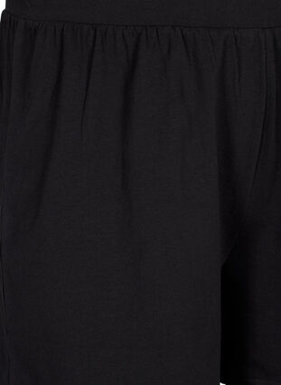 Löst sittande pyjamasshorts i bomullsmix, Black, Packshot image number 2