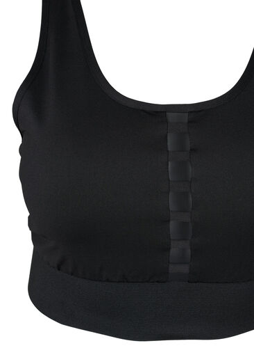 Sport-bh med brottarrygg, Black, Packshot image number 2