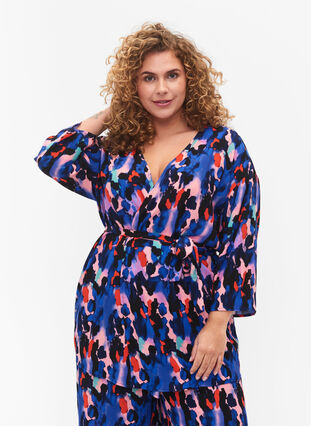 Kimono i viskos med tryck, Colorful Animal, Model image number 0